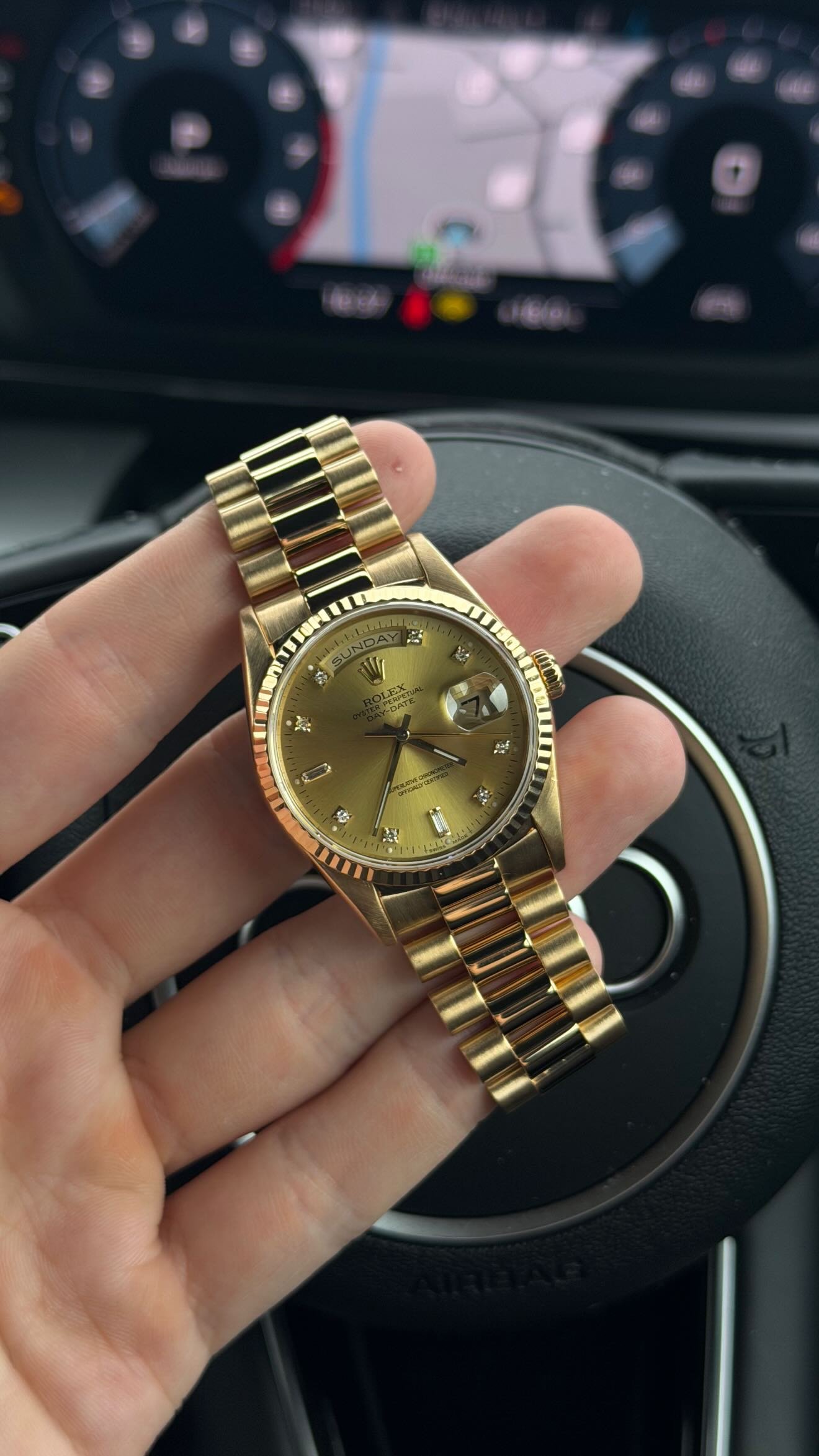 A yellow gold Rolex Day-Date