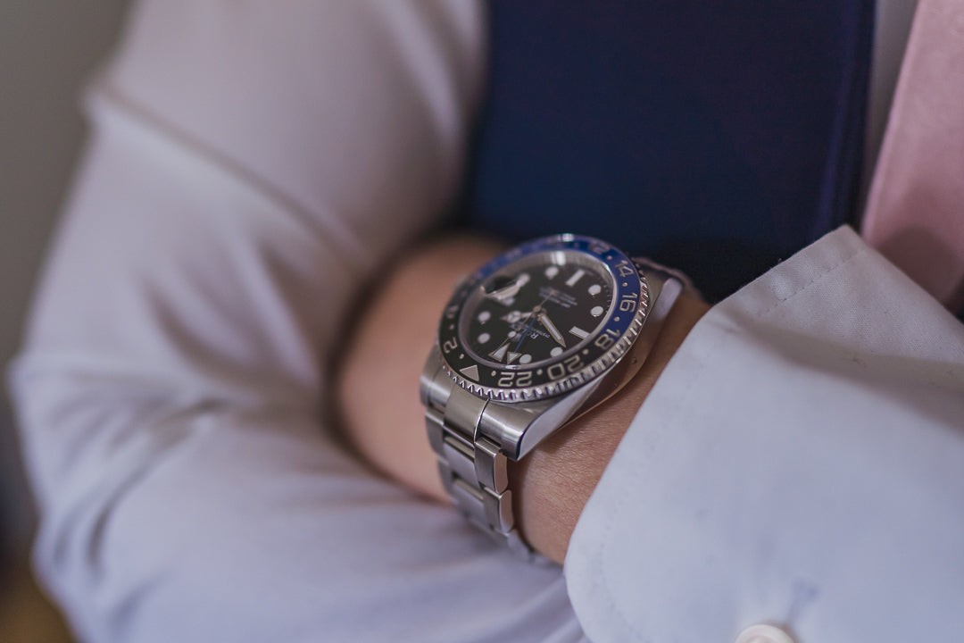A Rolex GMT-Master worn on the wrist