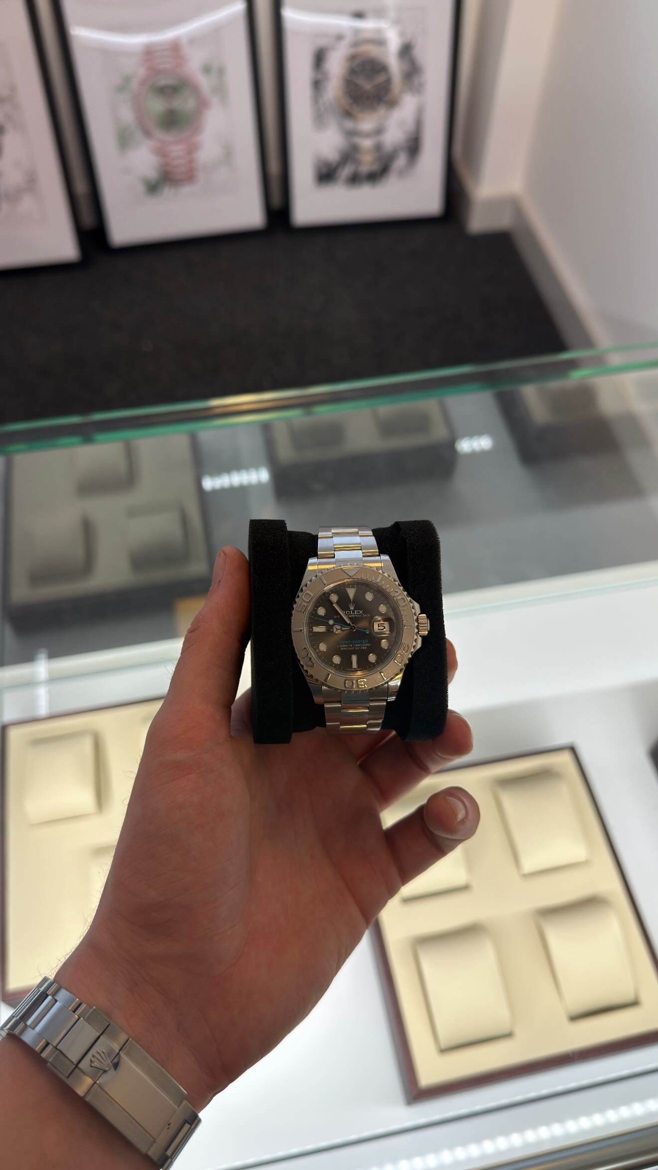 A Rolex Yacht-Master with a rhodium dial